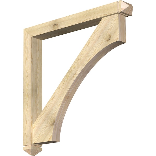 Ekena Millwork Westlake Arts and Crafts Rough Sawn Bracket w/ Offset Brace, Douglas Fir, 6"W x 48"D x 48"H BKT0604X48X48WTL03RDF - main